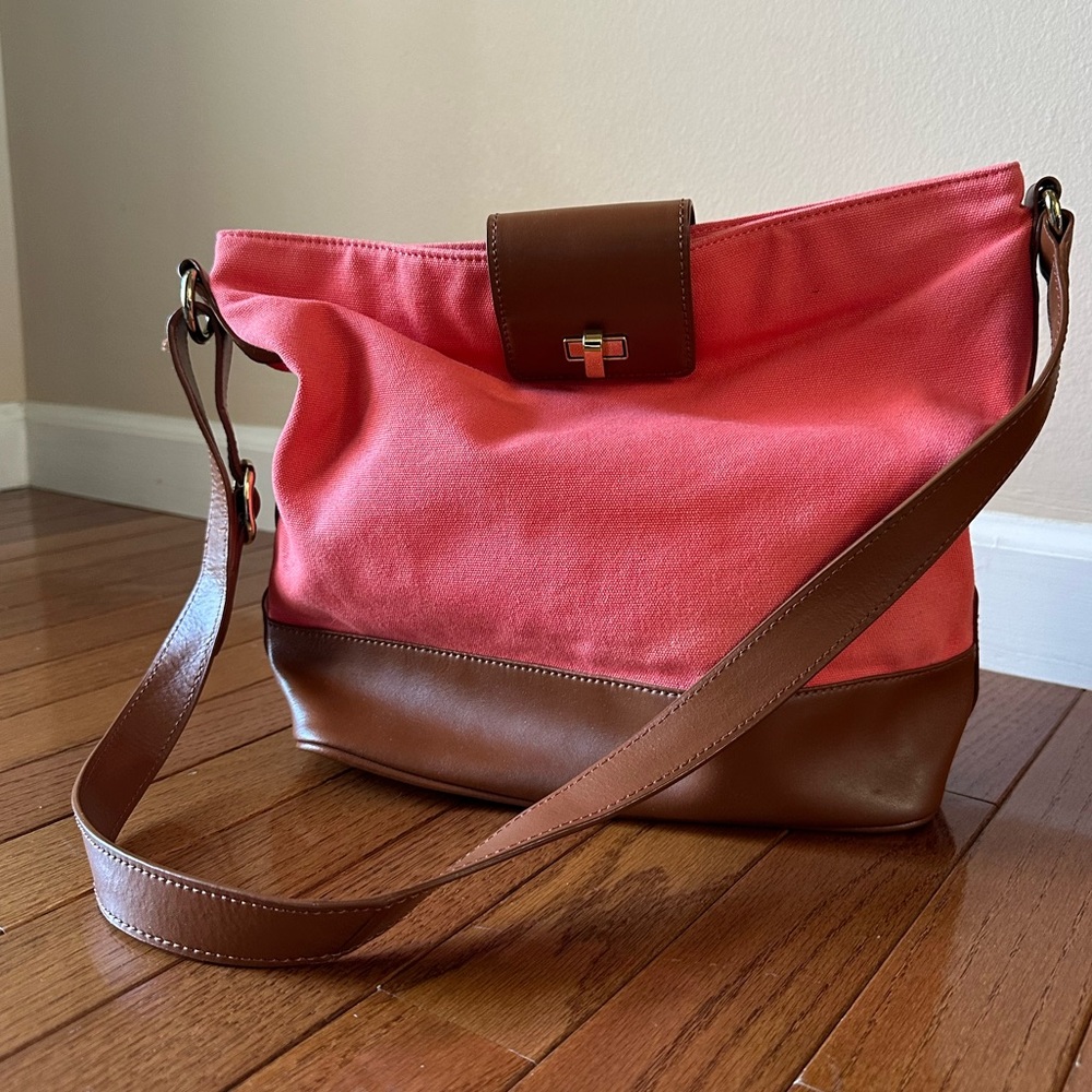 Talbots Cotton Canvas Crossbody Bag